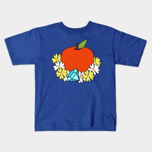 Fairy Tale Snow White Apple and Flowers Icon Kids T-Shirt